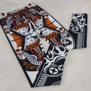 Blackmilk Style Casino Queen Of Hearts Reversible Stretch Leggings